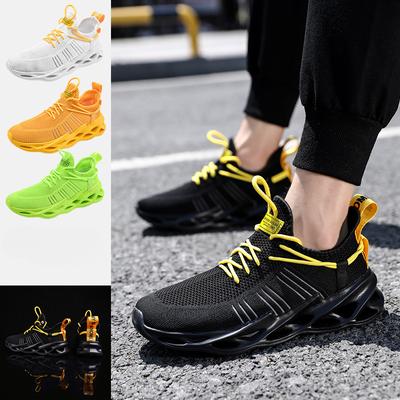 Plus Size Trend Flying Woven Blade Outsole Sneaker Couple Light Running Shoes Sneakers