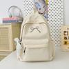 Schoolbag College Student Backpack Junior High School Student Computer Bag Korean Version Simple Girl Bow School Bag Large Capacity Backpack Female