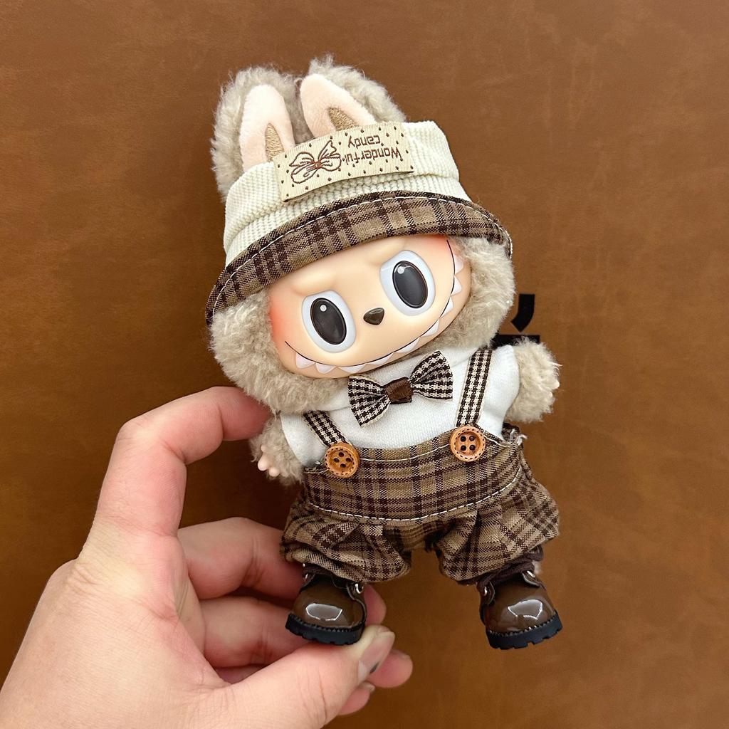 Doll Clothes For 15-17CM I II III Labubu Outfits Mini Plush Cotton Idol Doll Clothing Sitting Party Accessories Gifts