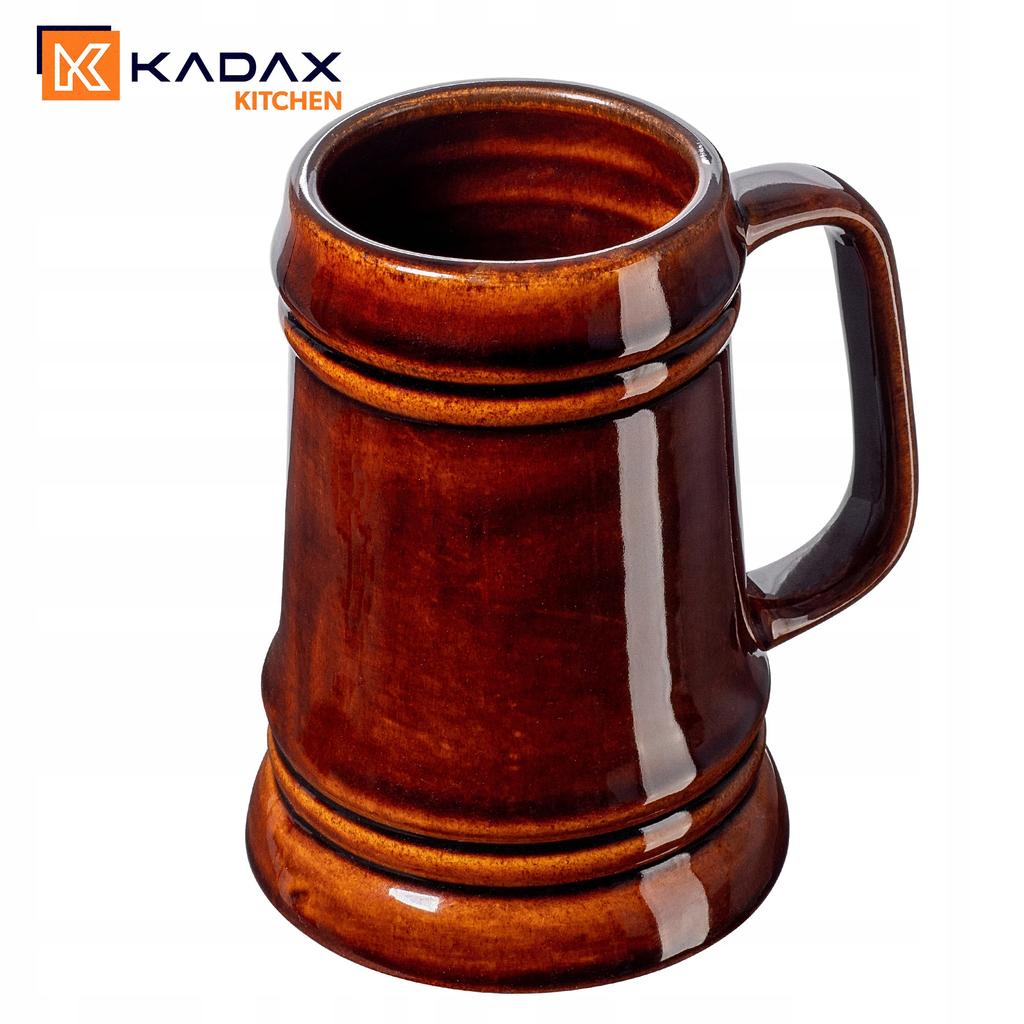 KADAX Bierkrug 500ml Groß Steinzeug Geschenk