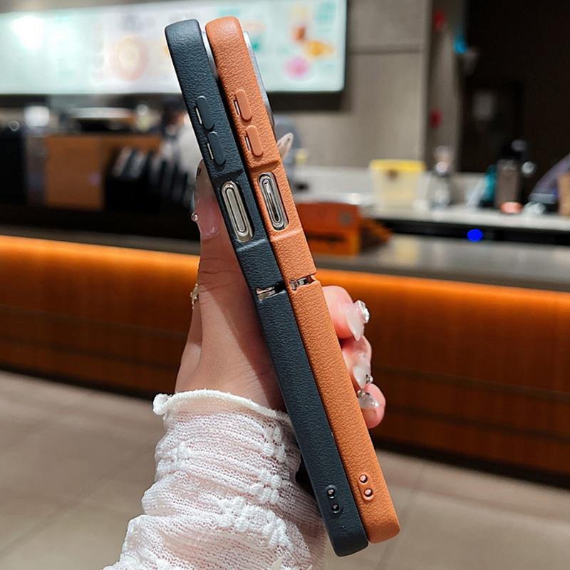 Crystal Cherry Fruits Bowknots Pattern Case For Samsung Z Flip 7 6 5 4 Leather Texture Folding Fhone Cover For Galaxy Z Flip7 Flip6 Flip5