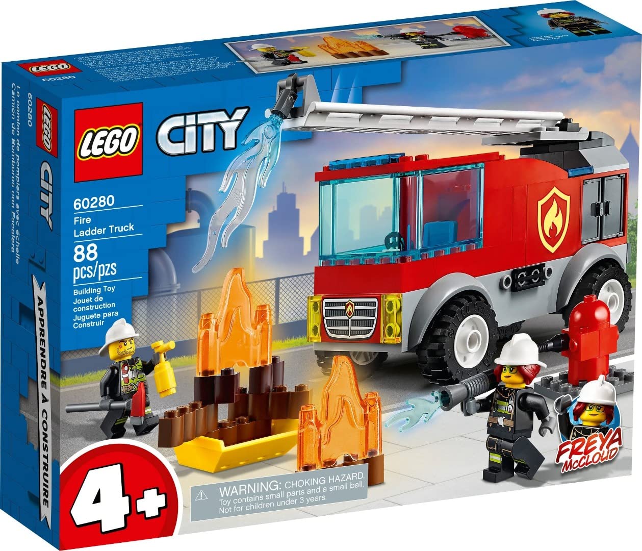 

LEGO City Пожарная машина с лестницей 60280, Игрушечные блоки, Пожарная машина, для мальчиков и девочек, от 4 лет