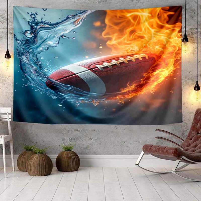 Sports Ball football Pattern Tapestry, Unique Design Tapestry, Wall Decor for Bedroom,Livingroom, Playroom,Heartwarming Fan Holiday Gifts