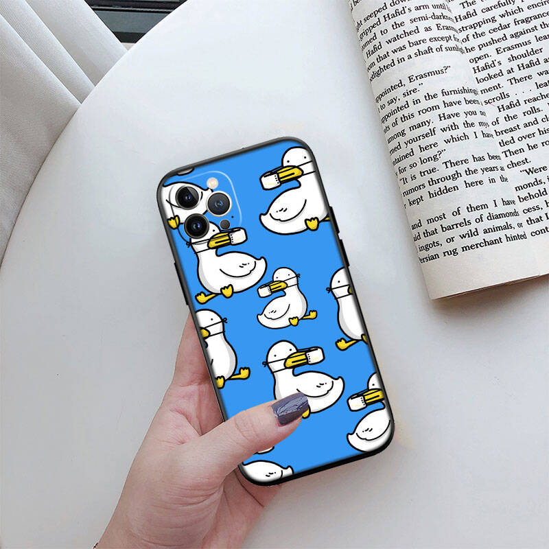 MH52 DUCK Cartoon Phone Shell Case for iPhone 7 8 11 12 13 14 15 16 17 16E XS Pro Max XR X SE Air