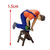 1/87 Personenfigur Langlebige Eisenbahn-Mikrolandschaft Arbeiter Statue Foto-Requisiten