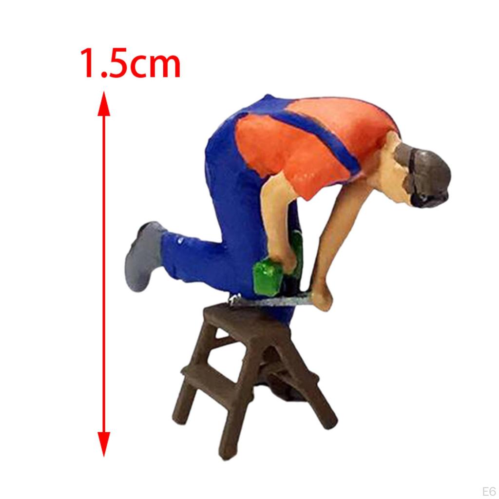 1/87 Personenfigur Langlebige Eisenbahn-Mikrolandschaft Arbeiter Statue Foto-Requisiten