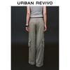 UR Women's Multi-Pocket High-Waist Wide-Leg Workwear Trousers