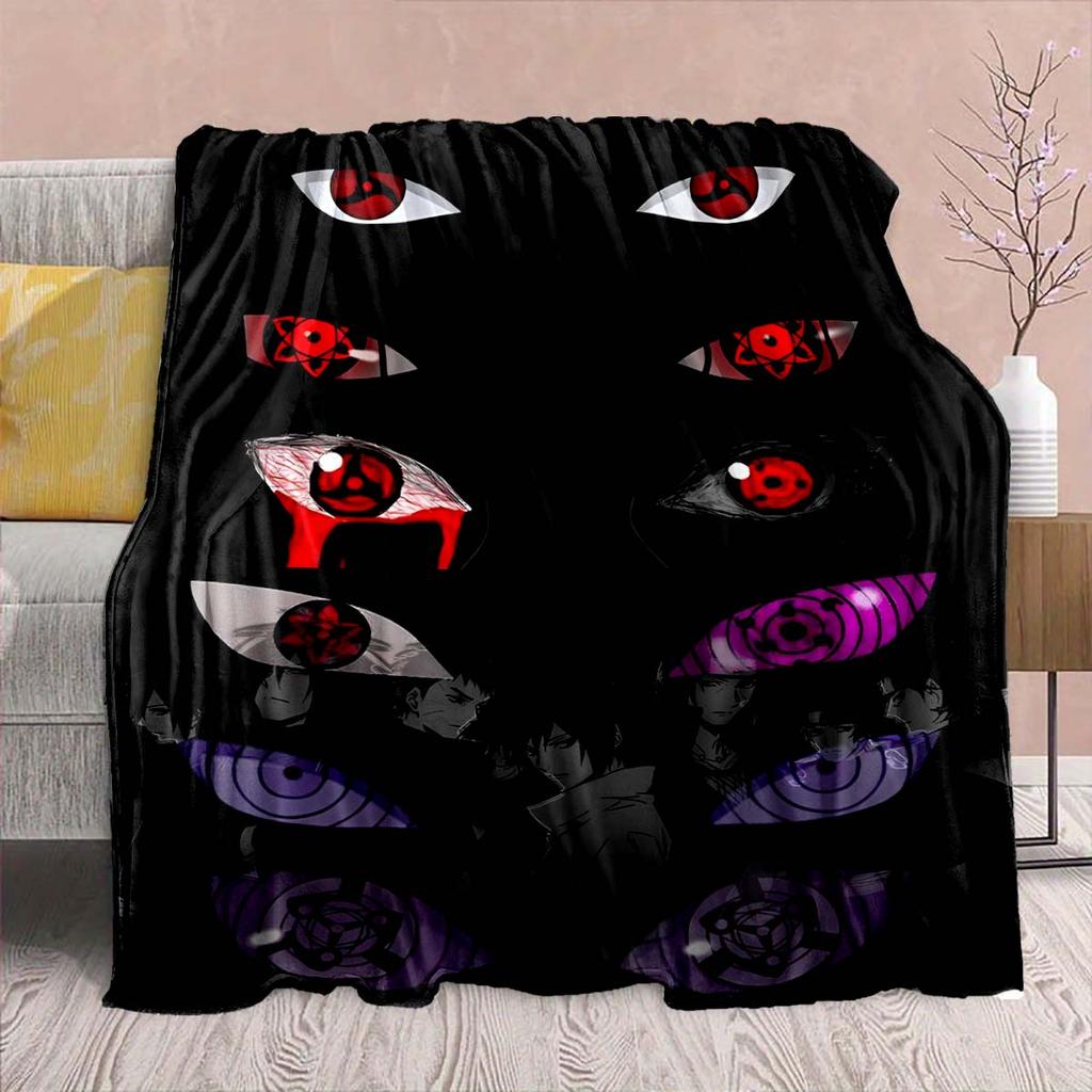 Naruto Anime Flannel Blanket - Soft Warm Perfect for Sofa, Bedding Camping Travel Office Home Decor -QJY