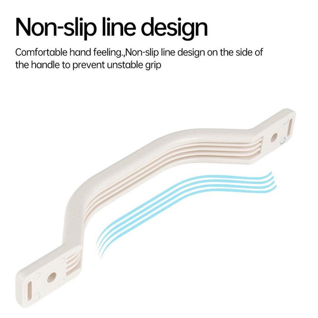 Nylon Grab Handle, 9.45inch White Entry Door Assist Handle,Entry Safety Grab Handle for Trailer Campers