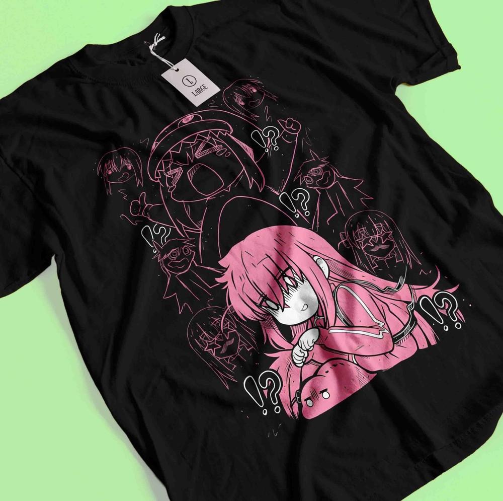 

Hitori Gotou Bocchi the Rock T-Shirt Kawaii Funny Yamada Tee Nijika Ijichi Shirt S