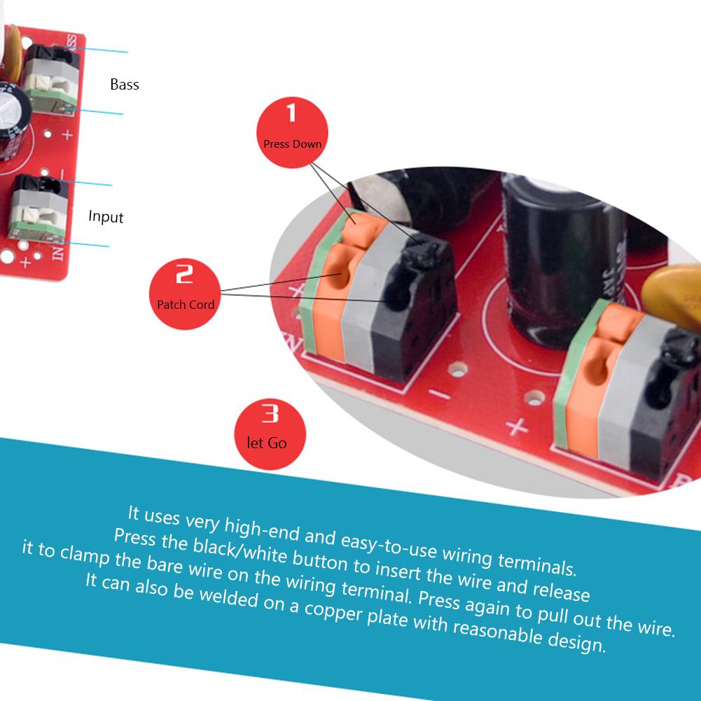 Speaker Frequency Divider Stereo Crossover Bass Speaker 40Hz-400Hz Subwoofer Divider Stereo DIY Audio Crossover