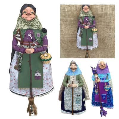 Handmade Resin Kitchen Witch Luck Charm Witch Figurine Hanging Decoration Cartoon Cooking
