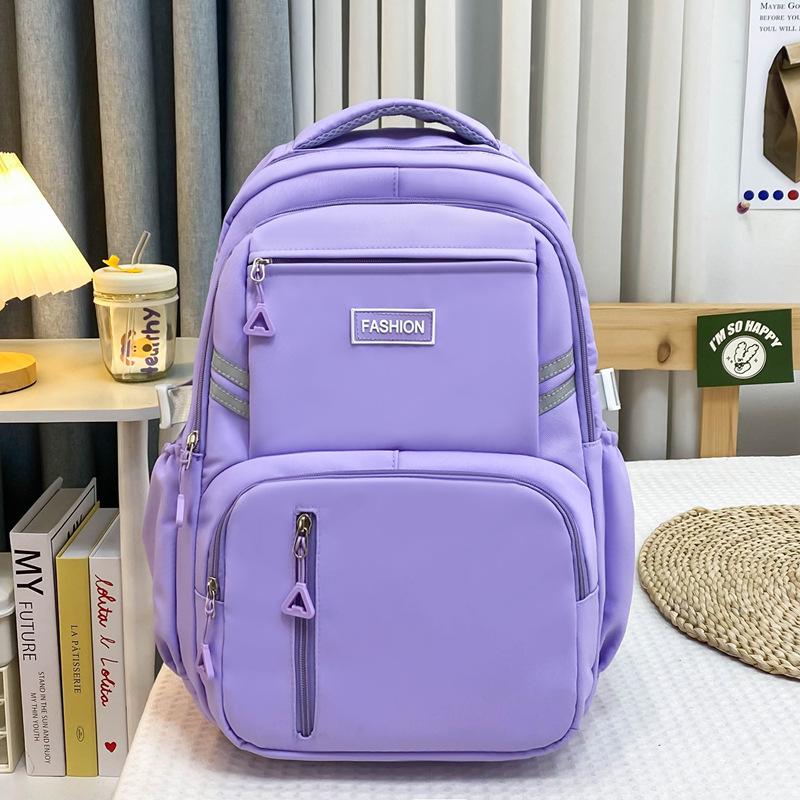 Casual Backpack Versatile For Primary And Secondary School Students Lightweight Backpack For Both Men And Women Multi-Compartment Stylish School Bag