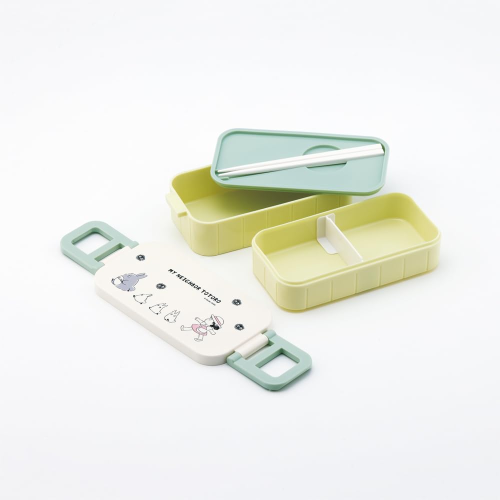 Skater Bento My Neighbor Totoro Studio Made in Box, 600ml, Antibacterial, Two-Tier, Women's, Marching, Ghibli, Japan, YZW3AG-A