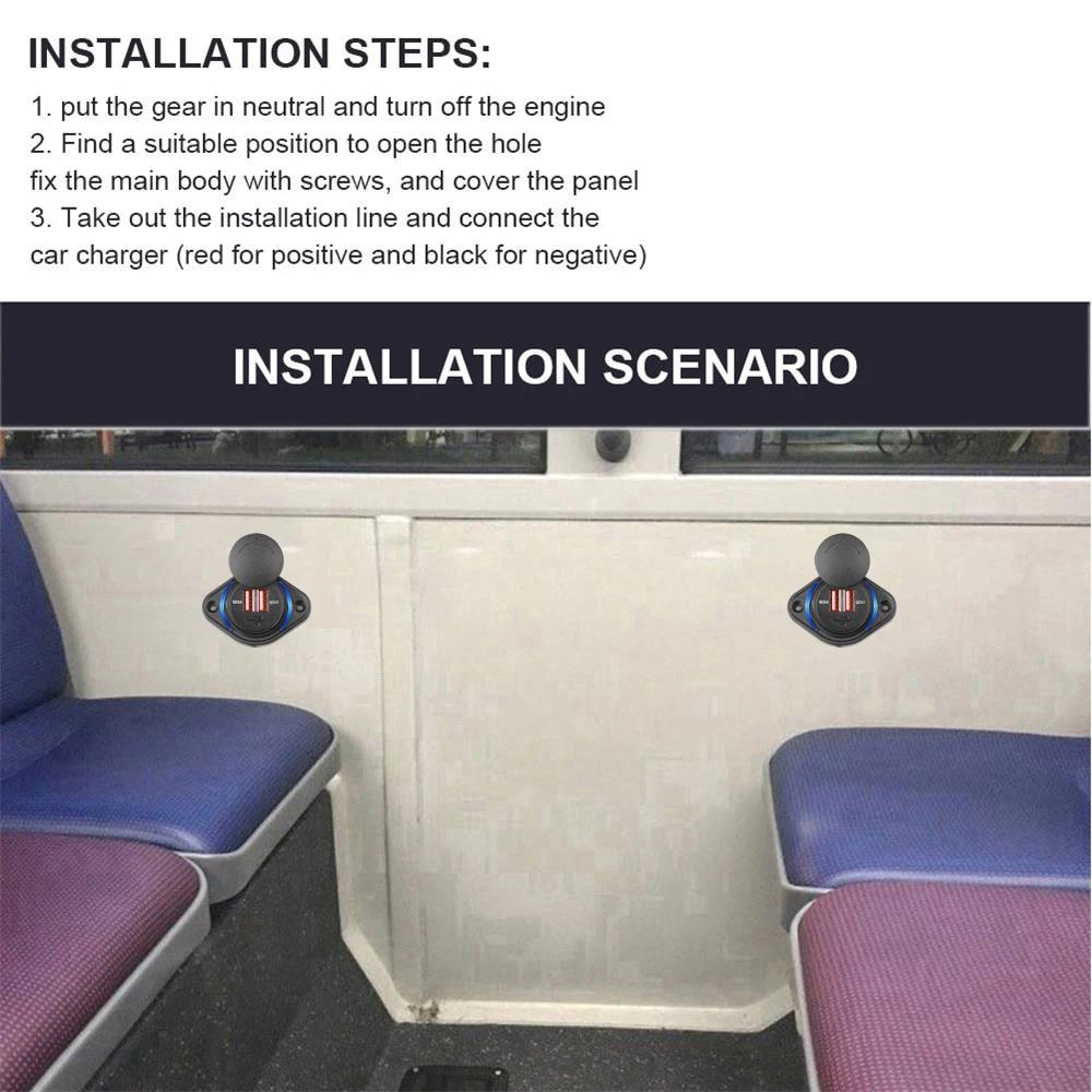 Quick Charge QC 3.0 Dual USB Ladegerät mit Schiebekappe 36W Wasserdicht 12V/24V Schnelllade-USB-Ladegerät für Auto Boot Bus Wohnmobil Zuhause