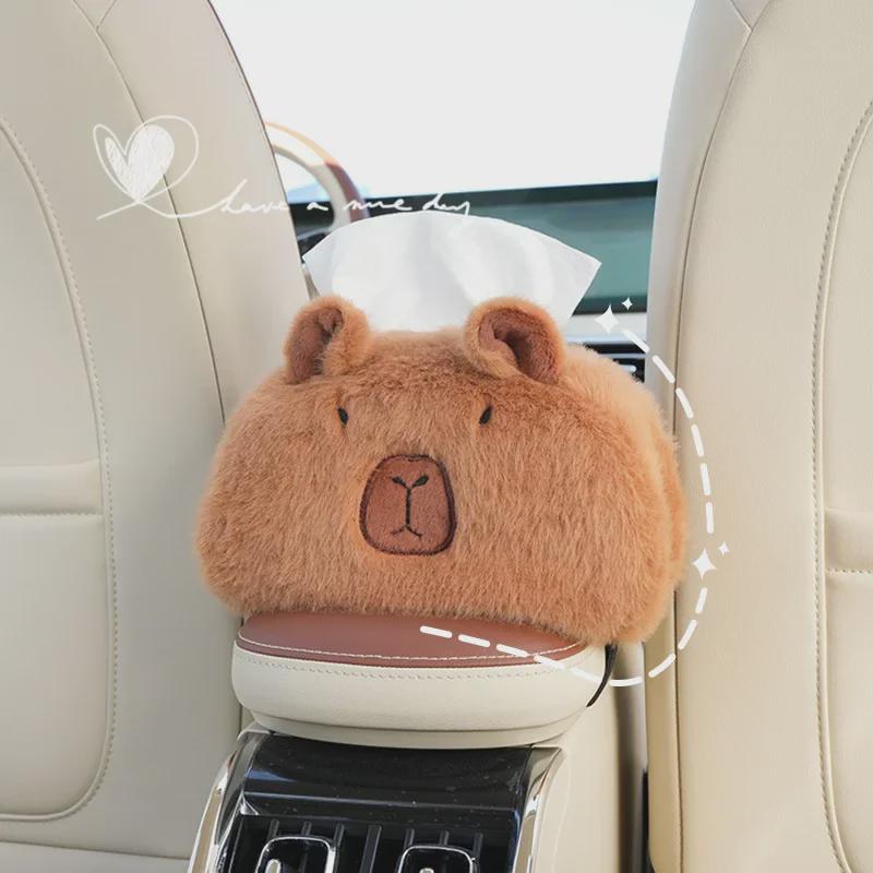 

Capybara Car Tissue Box: Multifunctional Armrest and Hanging Cartoon Tissue Holder