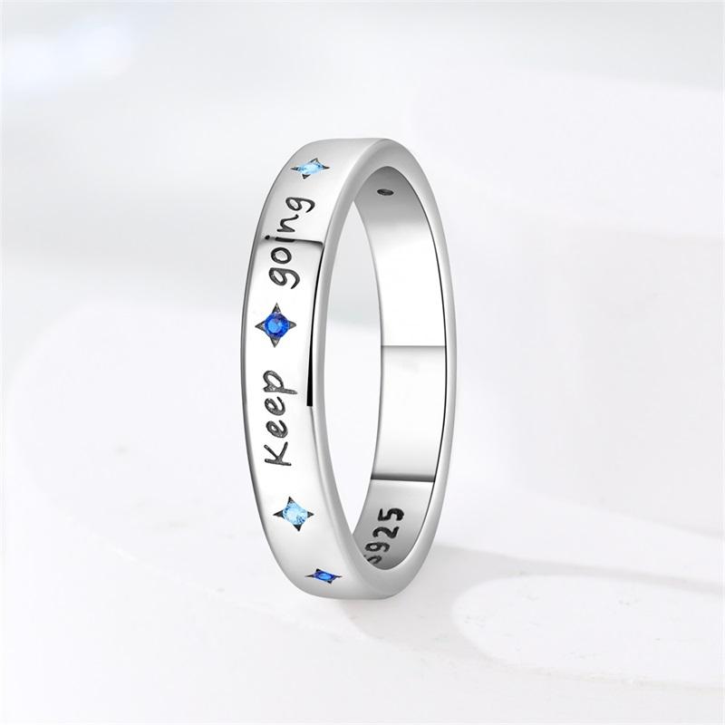 

Authentic Original Copper Metal Inspirational Phrase Rings Sparking Zirconium Simple Plain Rings Unique Anniversary High Quality Fine Jewelry Gifts 7