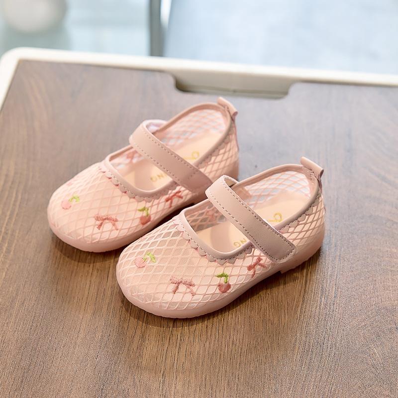 

Sneakers with Anti-slip and Soft Sole Toddler Shoes for Girls, Breathable Perforated Sandals 16 розовый