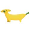 Banana Dog Sculpture Resin Funny Lovely Lightweight Banana Dog Art Decoration for Home Desktop L 20x9cm 7.9x3.5in