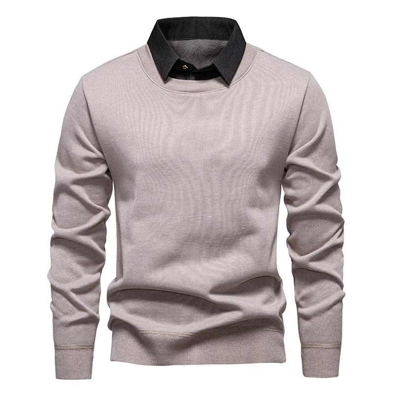 Autumn Winter Men Vintage Fleece Sweaters Men Polo Collar Pullover Men Casual Thick Sweater Men Knitwear Korean Bottomed Shirt