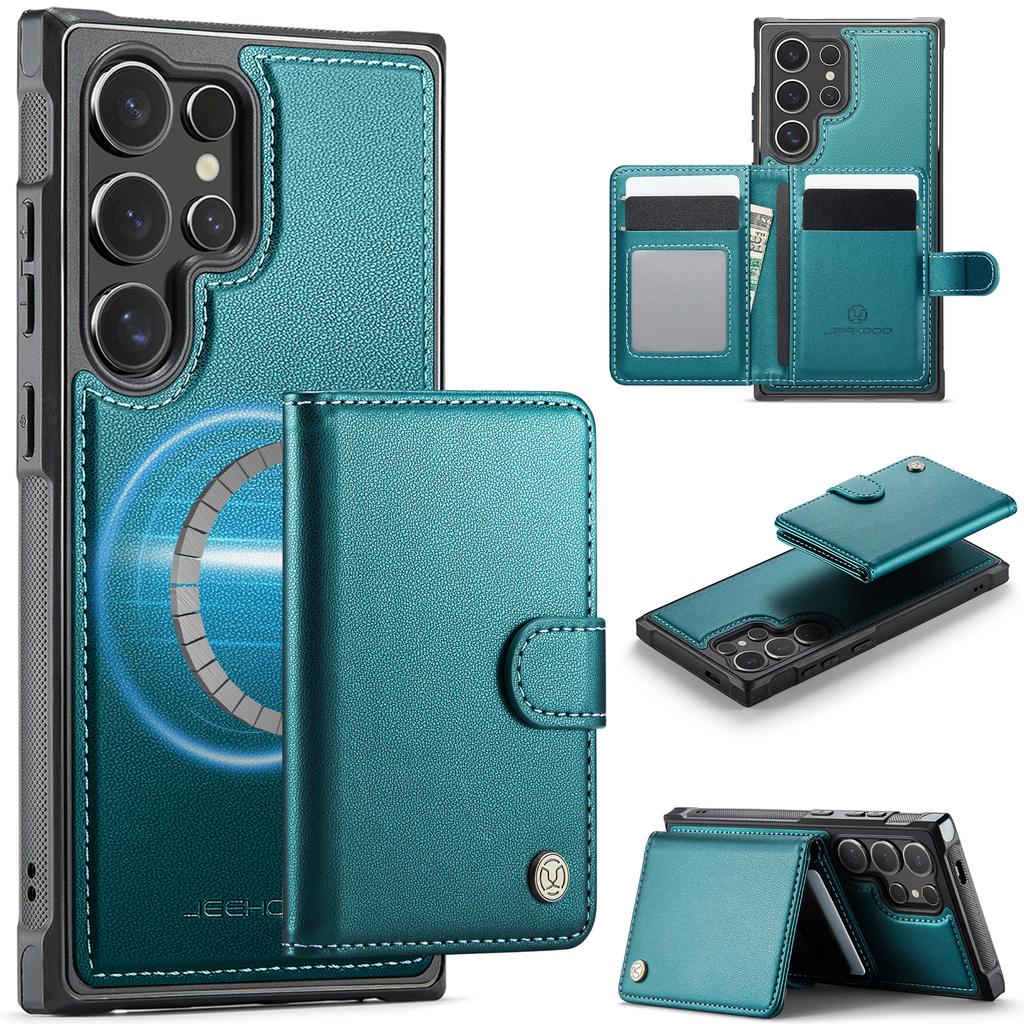 2-in-1 Abnehmbares Magnetkartenfach Geldbörse Lederhülle Für Samsung S26 Ultra S25 Plus S24 S23 S22 A17 A37 A36 A56 Ständer Hülle