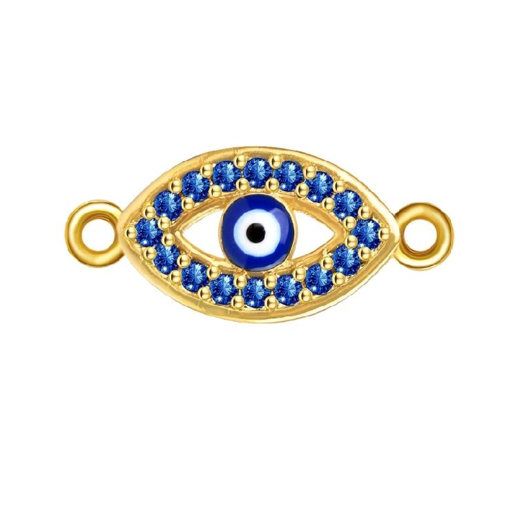 Elegant Copper Necklace and Bracelet Pendant Evil Eyes Charm with Sparkling Zirconia Handmade Jewelry Accessories