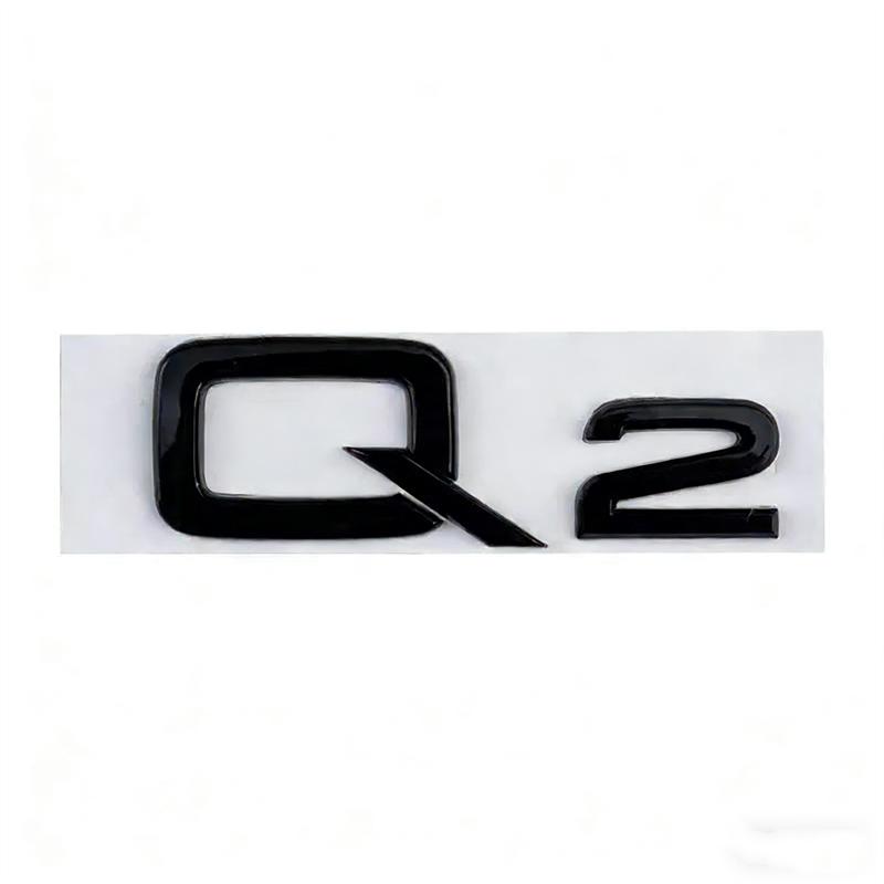 3D ABS Chrome Black Letters Numbers Car Rear Trunk Boot Emblem Sticker Badge For Audi Q2 Q3 Q5 Q6 Q7 Q8 Car Styling Accessories