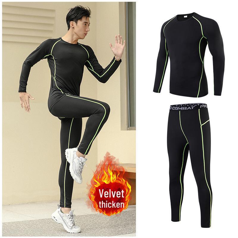 Schnelltrocknende Samt-Fitnessanzüge für Jungen und Kinder für Frühling/Herbst – Warme, körperbetonte Passform für Frauen und Erwachsene, Ideal für Outdoor-Sport und Laufen