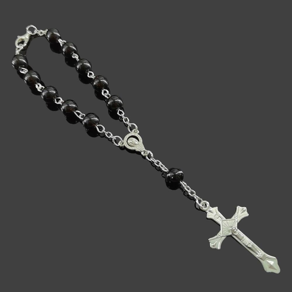 Long Religious Jewelry Set Sweater Chain Christian Bracelet Cross Pendant Necklace  Special Events