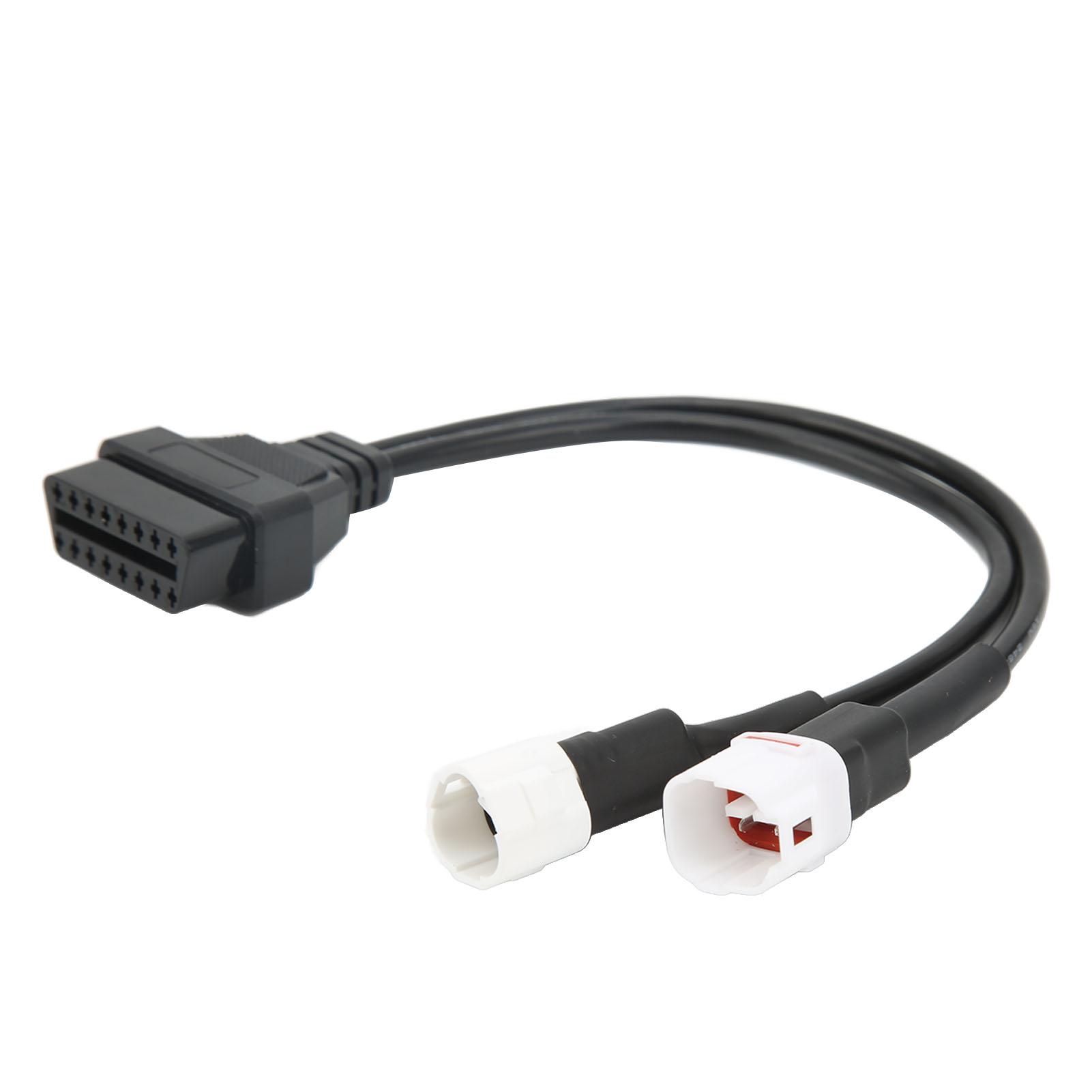 

OBD2 to 3 Pin and 4 Pin Diagnostic Adapter Cable Read Engine Data Fault Detection for Motorcycle