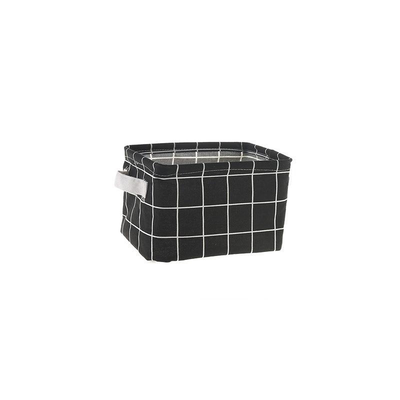 Fabric Cotton Linen Storage Small Square Box Desktop Debris Storage Basket Storage and Sorting Portable Storage Basket Storage Basket