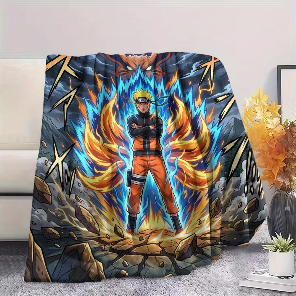 Naruto Print Flannel Blanket, Ultra Soft High Quality All Seasons Warm Throw, Home Decor Cozy Blanket, Perfect Christmas Gift