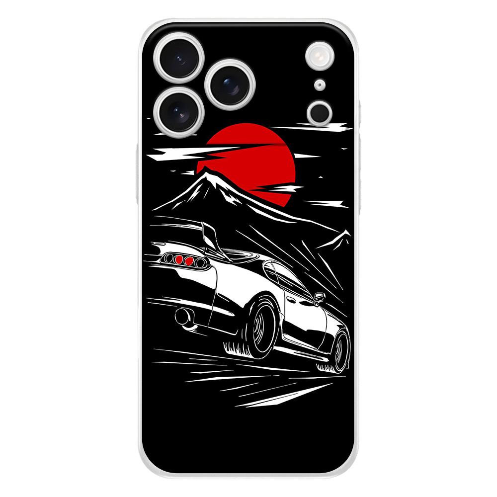 Soft Clear Phone Case For iPhone 17 Air 16E 16 11 15 14 Pro MAX 12 13 7 8 Plus SE Easter Cover Protection Japan JDM Sports Car
