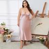 Yaoting Women's Plus Size Ice Silk Camisole Nightdress for Summer - CQ311