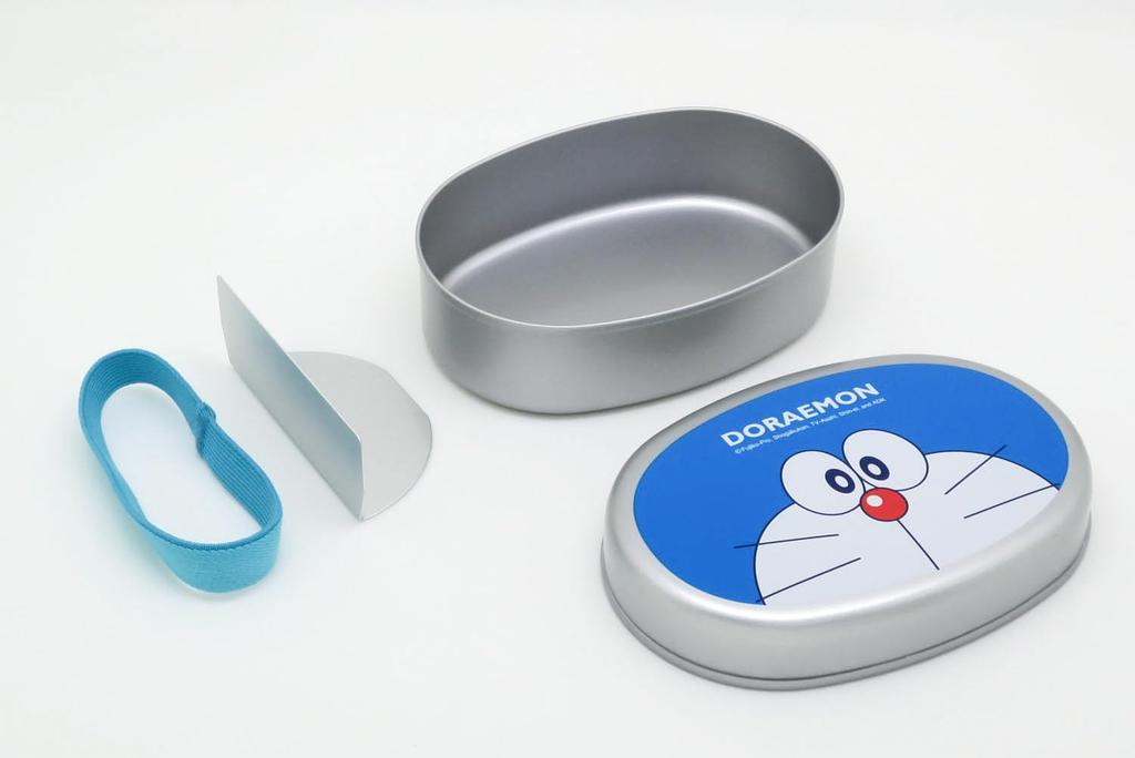 OSK Aluminum Lunch Lunch with Made in Children's Box, Medium, 350ml, Doraemon, Belt, Divider, Japan, AL-5