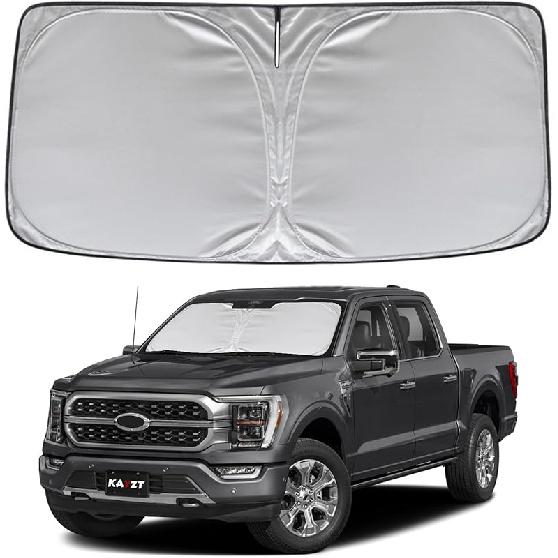 KAYZT Windshield Sun Shade For F150 2015- Foldable Sunshade Front Window  Fit Accessories