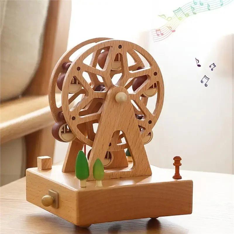 A25F-Wooden Dancer Music Box Musical Box Rotary Musical Box Home Decoration Birthday Gifts Valentine Gift