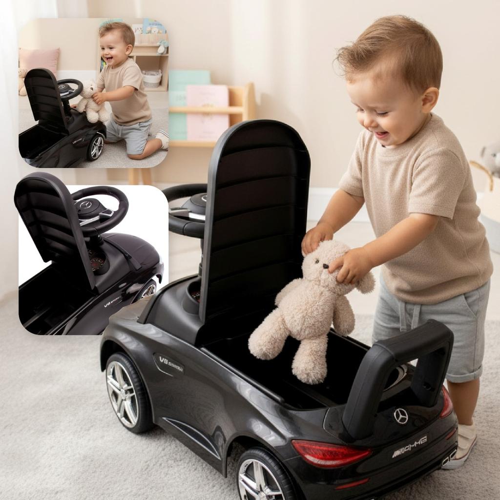 Jeździk Pchacz Chodzik Dla Dzieci Mercedes C-Class Czarny Sun Baby
