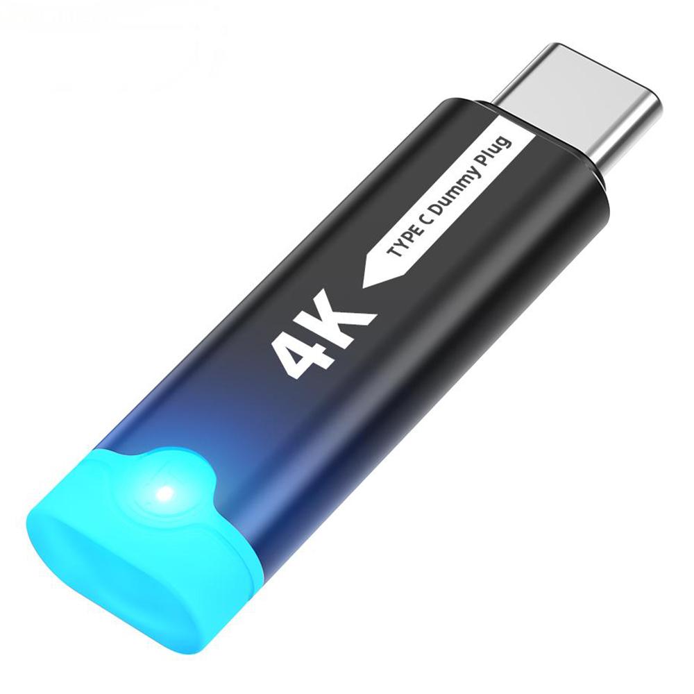 

4K 60Hz Type-C Virtual Display Adapter For USB4 Thunderbolt 3/4 Laptops Desktop Computers GPU EDID Emulator B