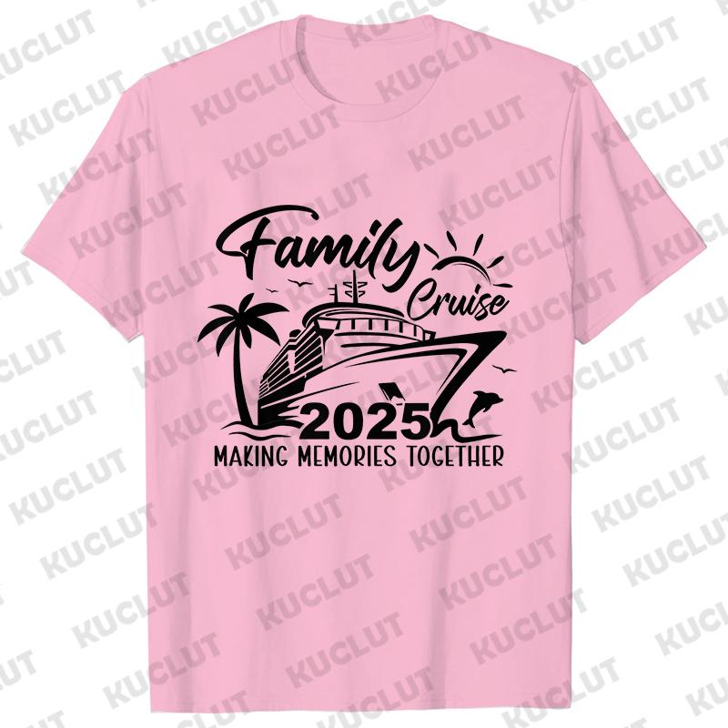 

Family Cruise 2025 Unisex T-Shirts Family Matching Cruise Tshirt Making Memories Together Tee Vacation Summer Shirts S