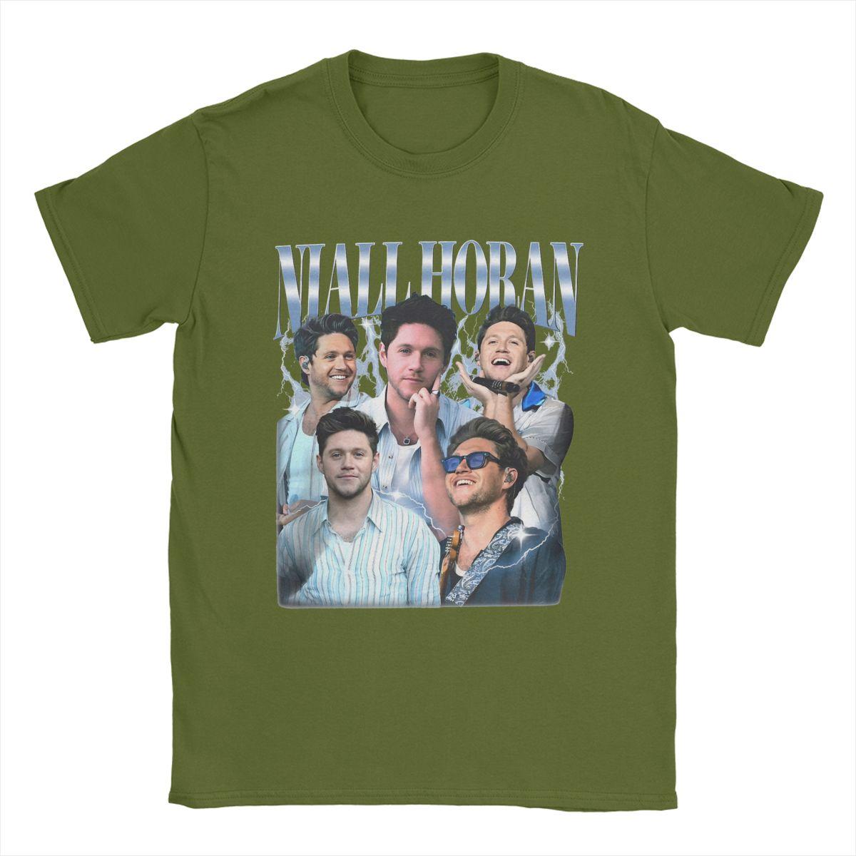 

Niall Horan 90s T-Shirts for Men Vintage Cotton Tees Round Neck Short Sleeve T Shirt Plus Size Clothes 4XL