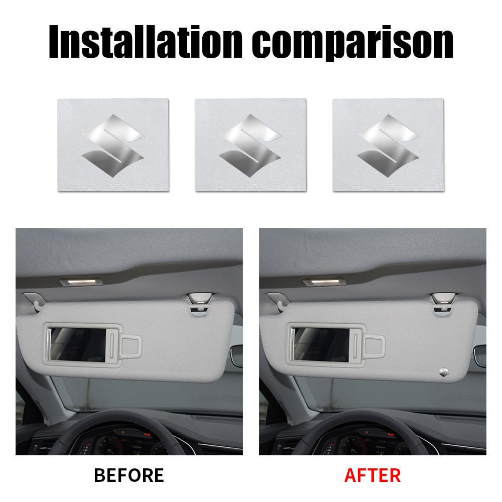2/5/10PCS Nickel Metal Emblem Decal Car Audio Instrument Panel Decoration Sticker For Suzuki SX4 Spacia Swift Jimny Grand Vitara
