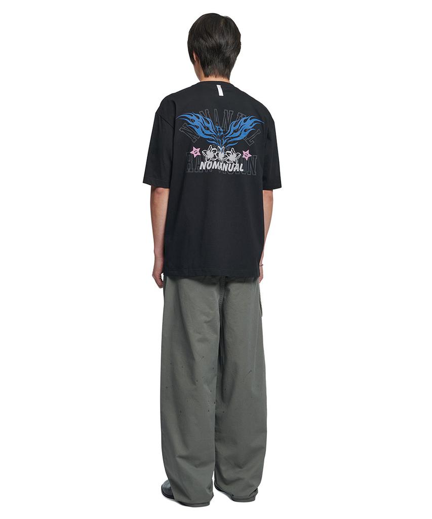 Nomaenyueol Painted Two Tuck Pants - Khaki Gray