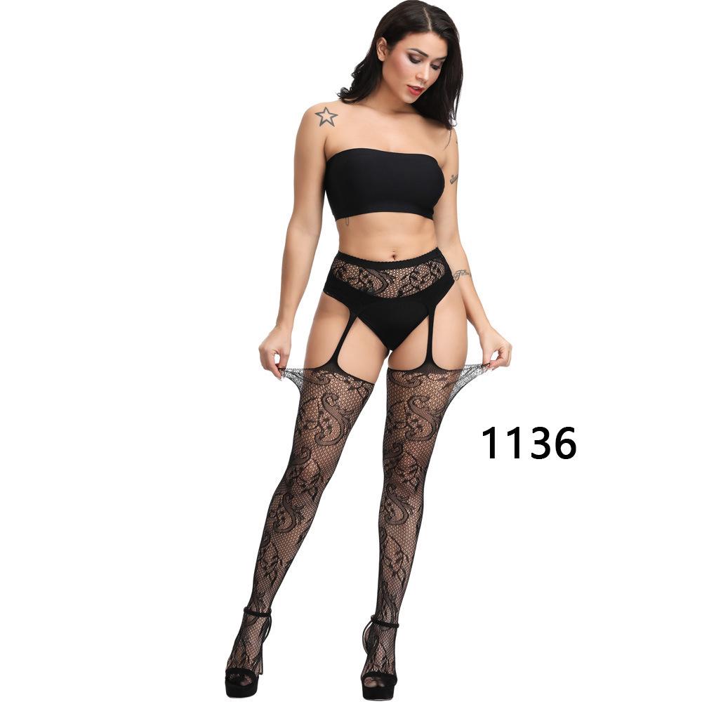 Direct sales new erotic underwear sexual fun stockings long anti-strip black seduction mesh stockings