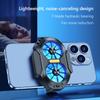 Dual Fan Mobile Phone Cooler Plug-in/Rechargeable Phone Cooler Air Cooling Type-C with Blue Light for Android Smartphones iPhone