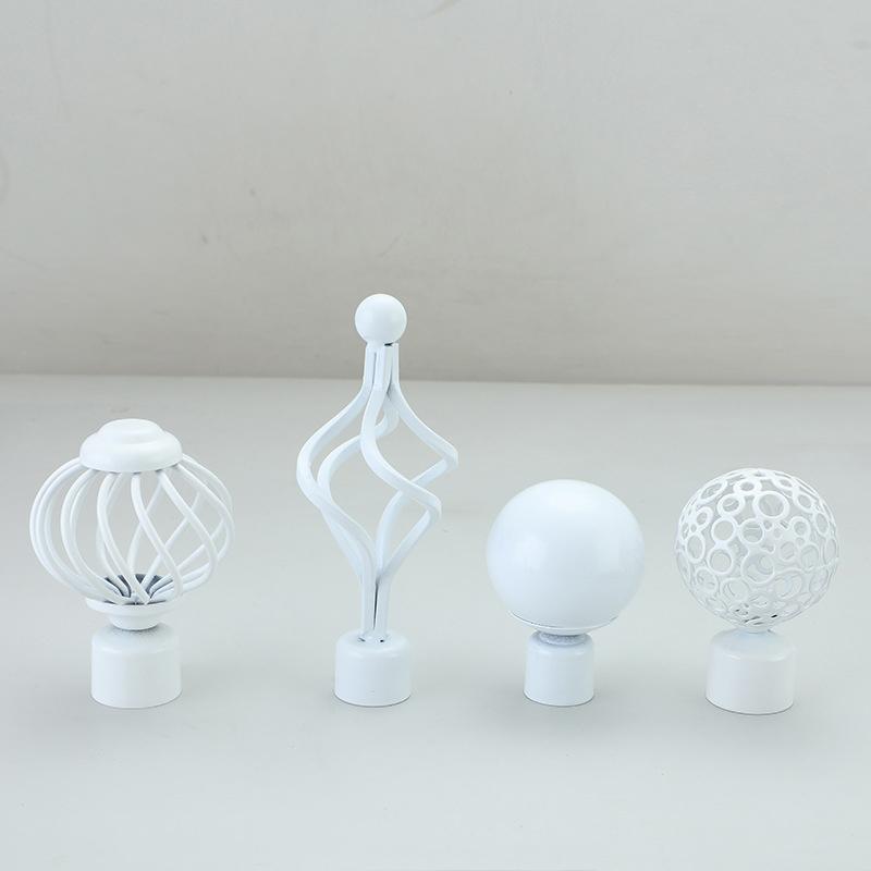 2 stk Utfylte Jern Gardinstang Endestykker Hetter Gardintilbehør Erstatning Romersk Gardinstang Hode Hjemmedekorasjon