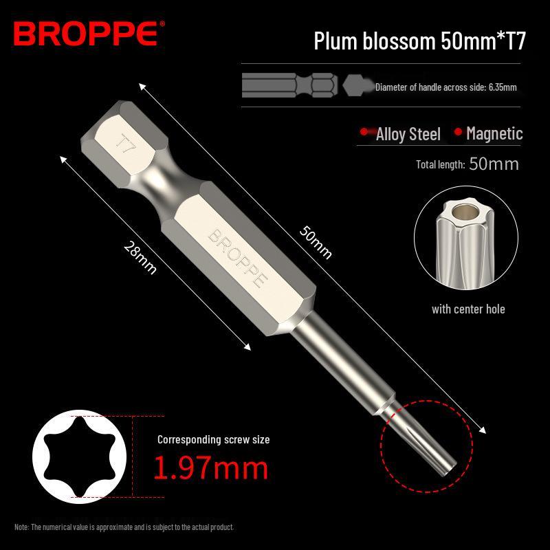Plum Blossom Magnetic Drill and Screwdriver Bit Set