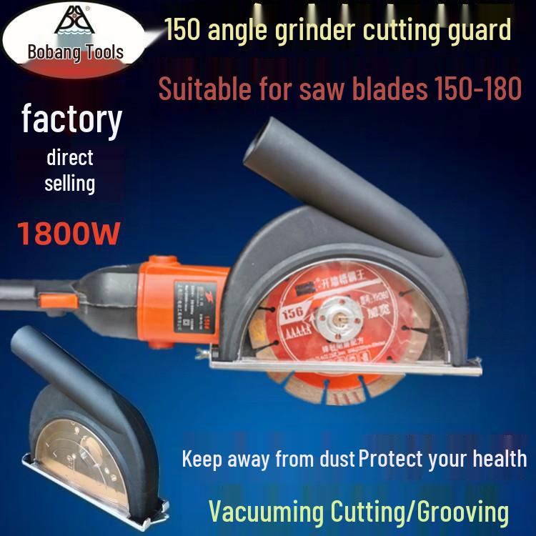 6-Inch Angle Grinder Dust Shroud for Dry Concrete Cutting and Grooving