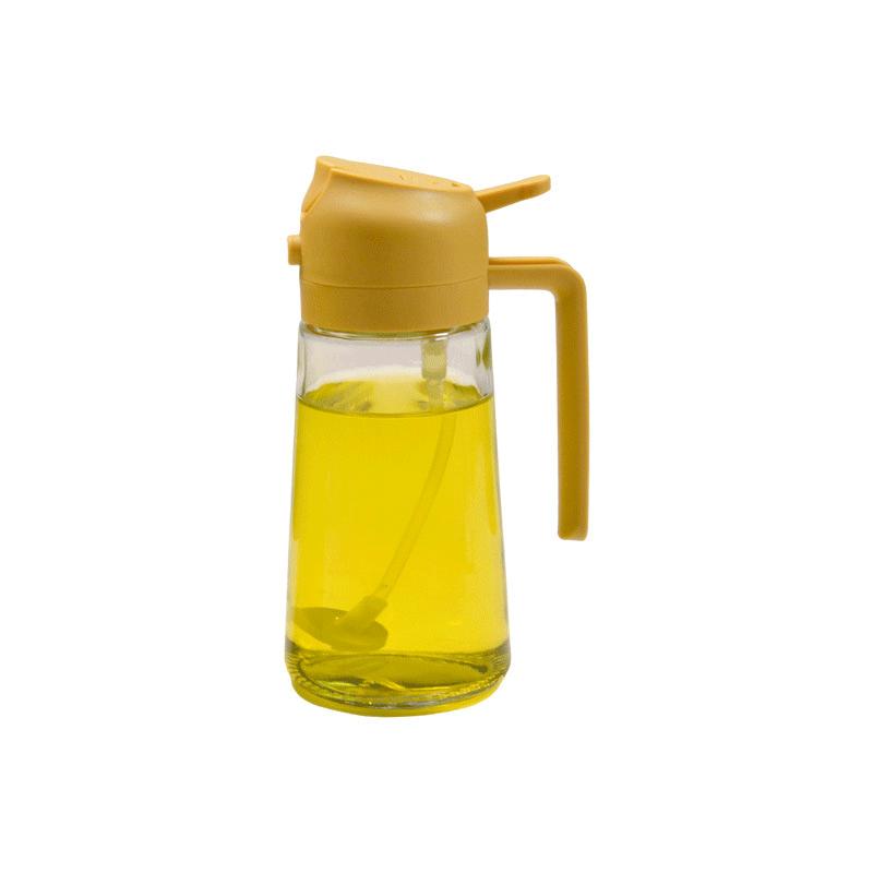 600ML Glass Spray Oil Bottle 2 in 1 Spray Pour Kitchen Cooking Oil Dispenser Atomized Air Fryer Oil Spray Bottle Sauce Sprayer