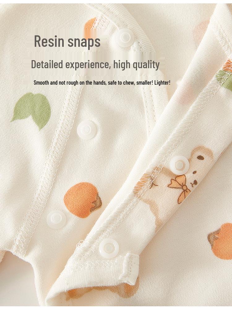 Newborn Pure Cotton Class A Shirt: Anti-Urine, Belly Protection, Size 52, Spring/Autumn
